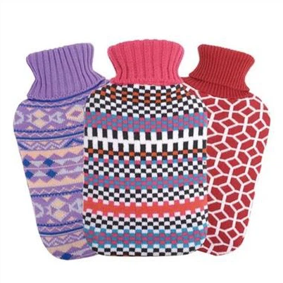 Geometrik Şerit Kablo Örme Sıcak Su Matarası