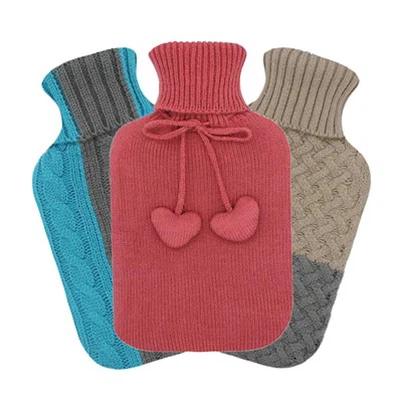 Su Dolduran Sıcak Su Torbası Toptan Örme Örtü