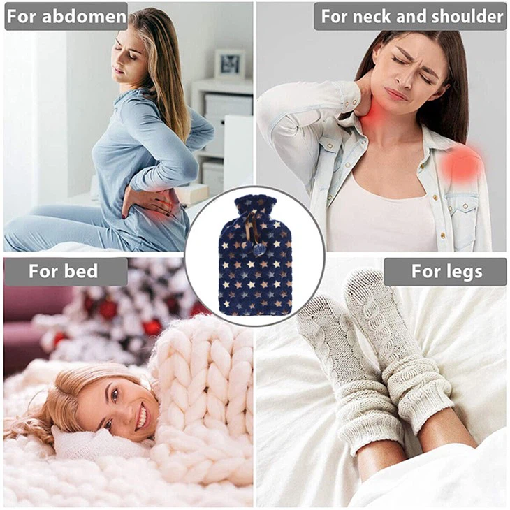 heat pack rubber hot water bottle plush cover