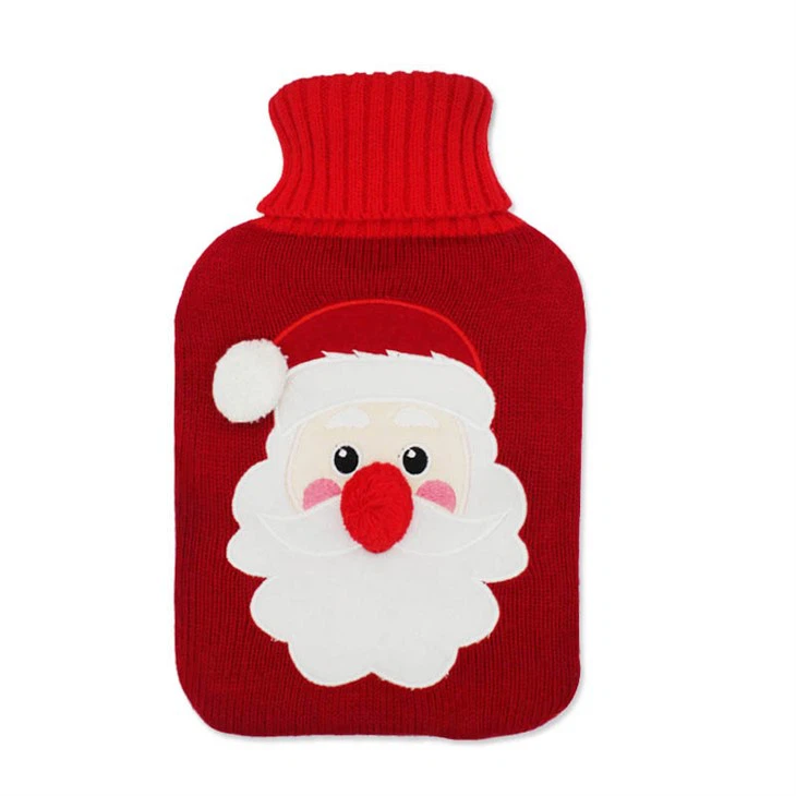 customized christmas knitted cover for hot water bag